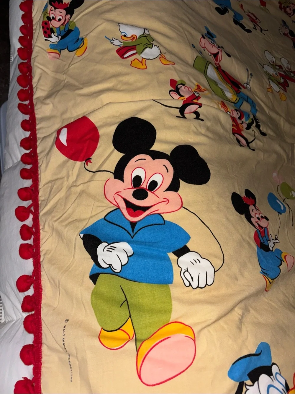 Vintage Disney Mickey Mouse bedspread
